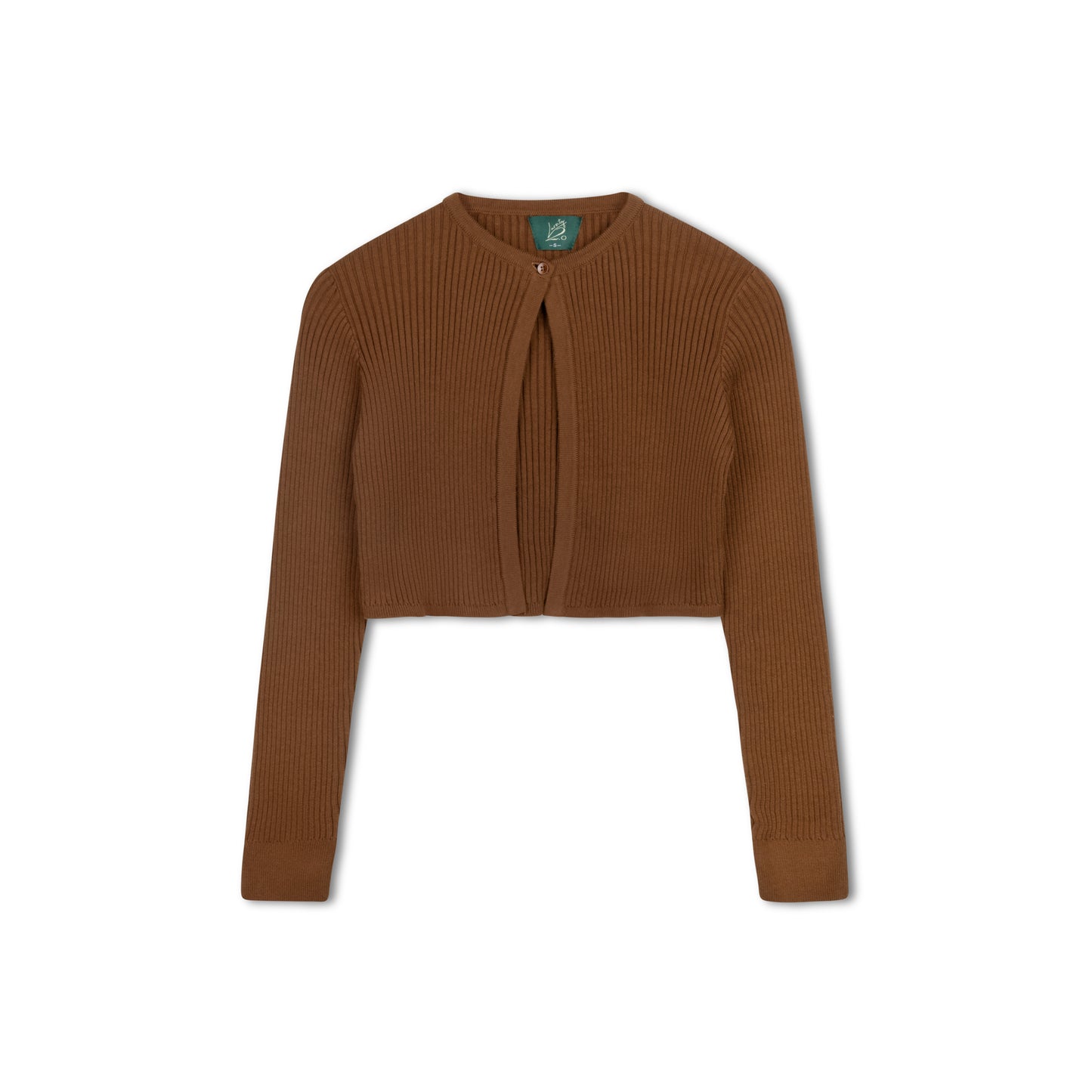 VARSITY 2.0 BROWN RIB KNIT CARDIGAN