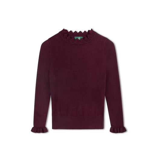 VARSITY 2.0 BURGUNDY KNIT TURTLENECK