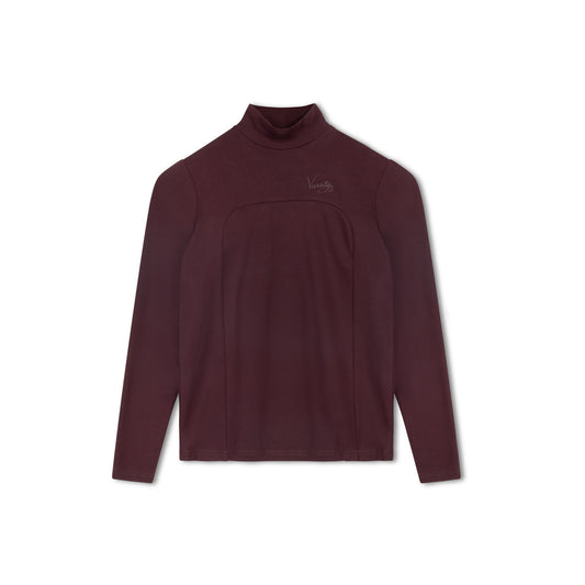 VARSITY 2.0 BURGUNDY COTTON TURTLENECK