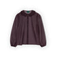 VARSITY 2.0 BURGUNDY GAUZE CHECK BLOUSE