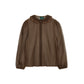 VARSITY 2.0 BROWN GAUZE CHECK BLOUSE