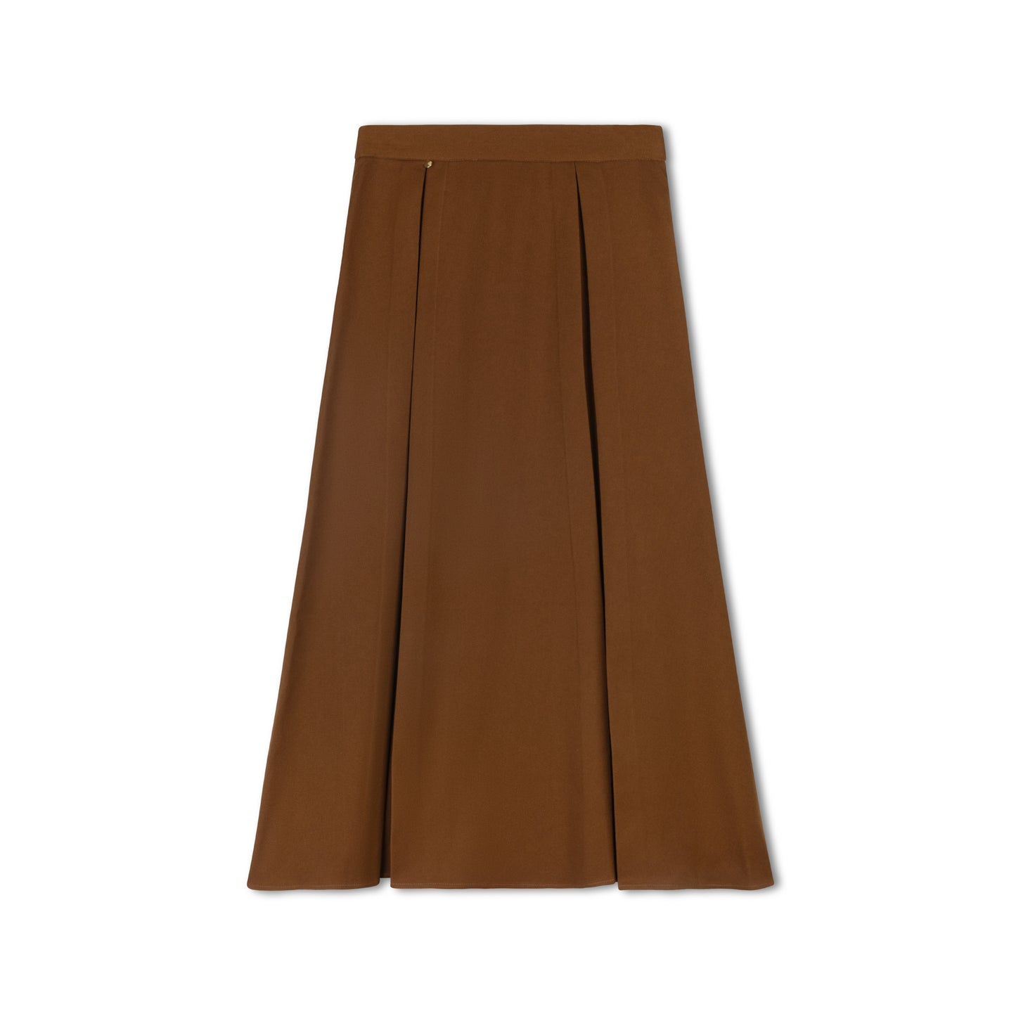 VARSITY 2.0 BROWN PLEAT FRONT SKIRT