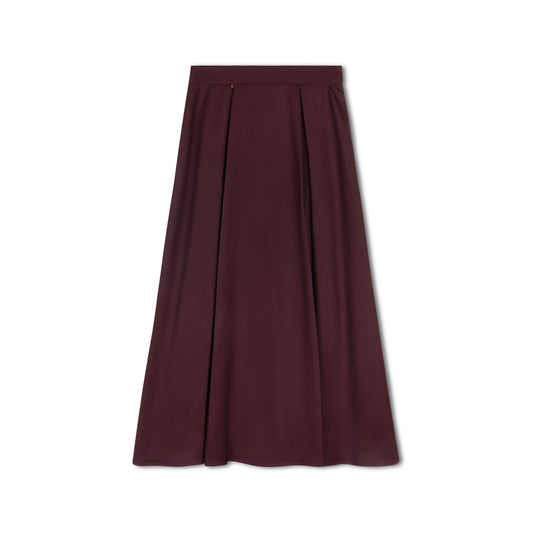 VARSITY 2.0 BURGUNDY PLEAT FRONT SKIRT