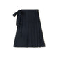 VARSITY 2.0 NAVY SUEDE WRAP SKIRT