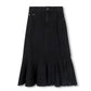PHIL AND PHOEBE BLACK DENIM RUFFLE HEM SKIRT