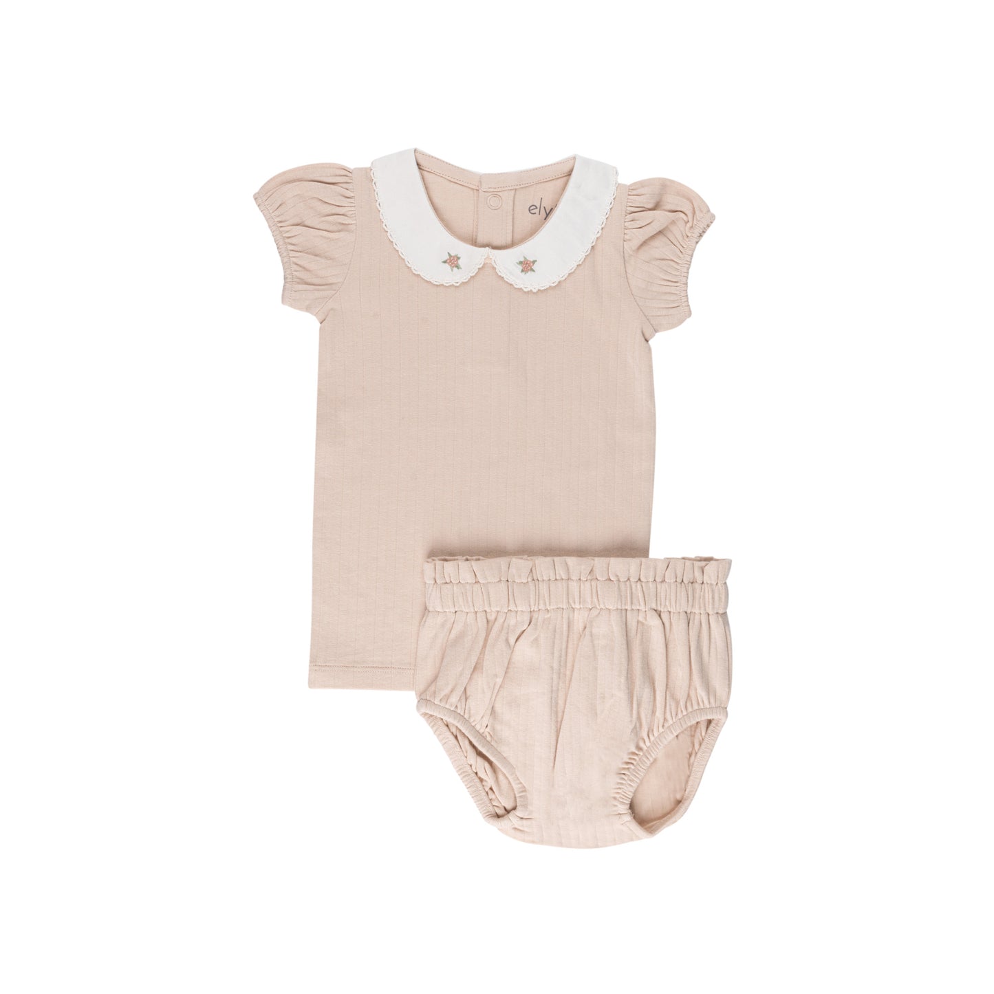 ELY'S & CO. BLUSH WIDE RIB COTTON 2 PIECE SET [FINAL SALE]