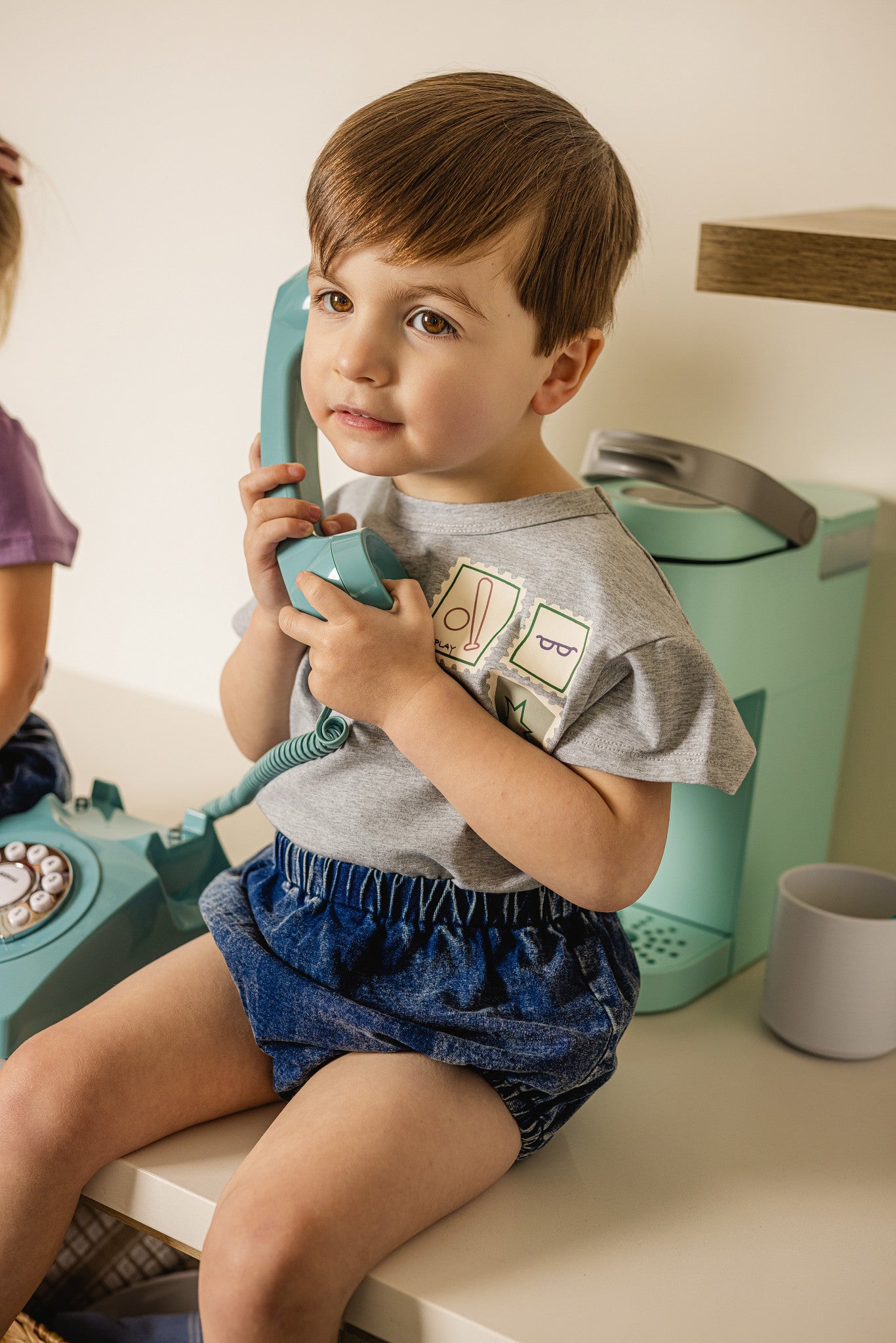 LIMONANA GREY WASH STAMP T-SHIRT