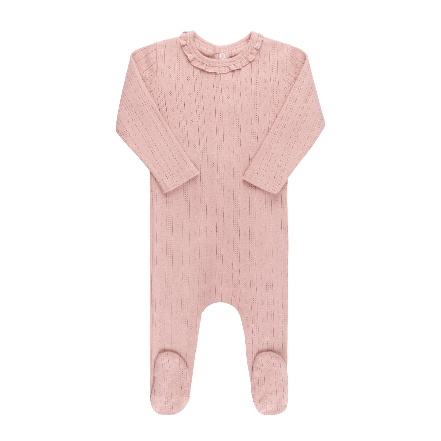 ELY'S & CO. PINK LACE TRIM POINTELLE FOOTIE [FINAL SALE]