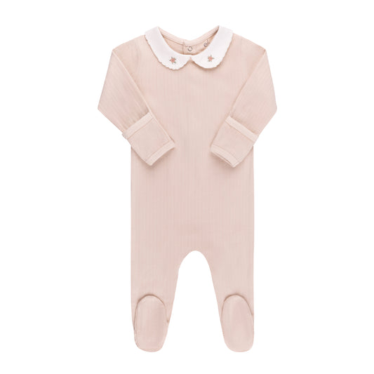 ELY'S & CO. BLUSH WIDE RIB COTTON FOOTIE