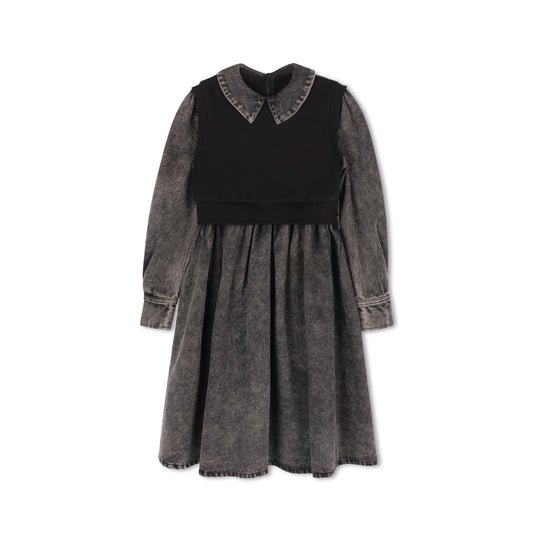 VELVETTE LABEL BLACK DENIM VEST DRESS