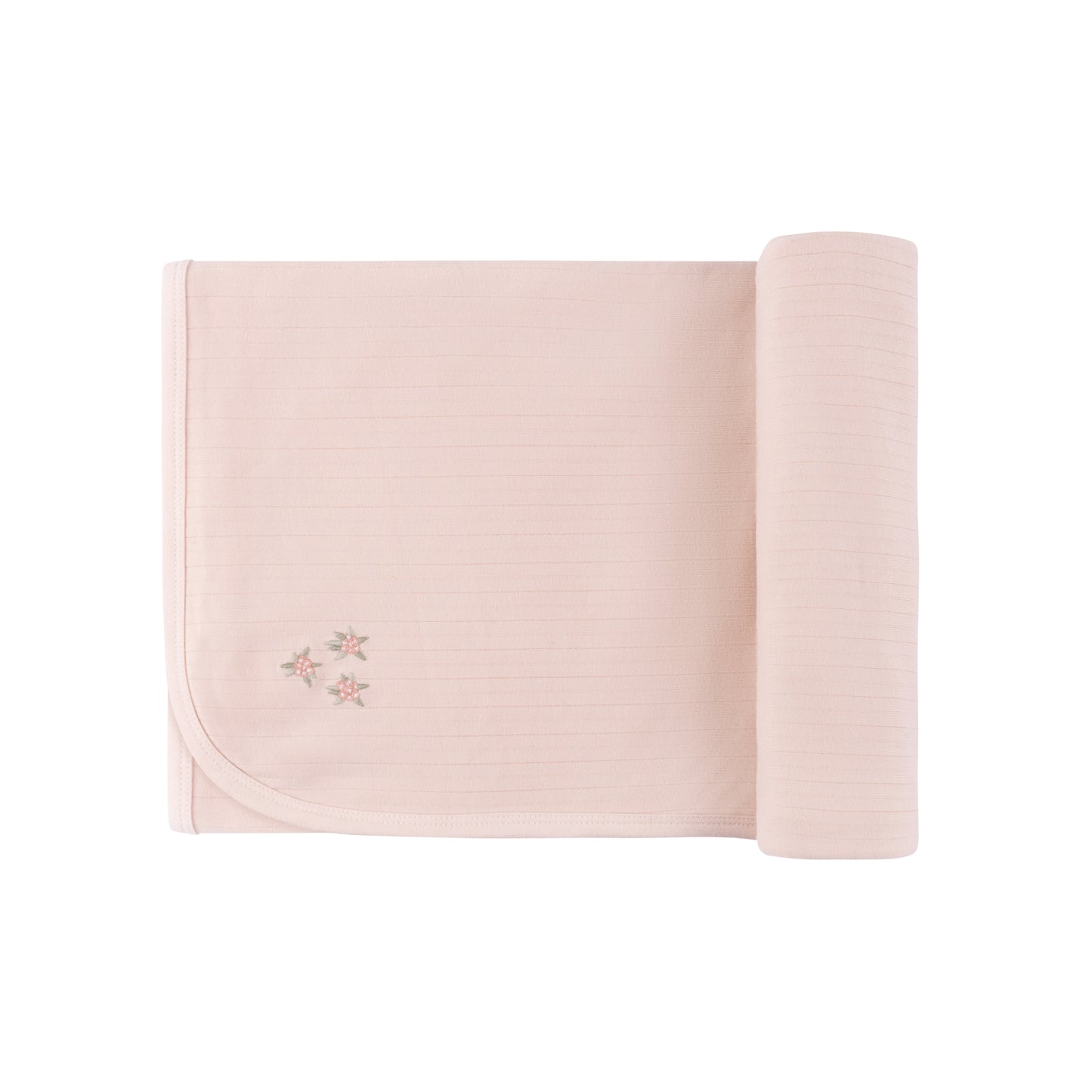 ELY'S & CO. BLUSH WIDE RIB COTTON BLANKET [FINAL SALE]