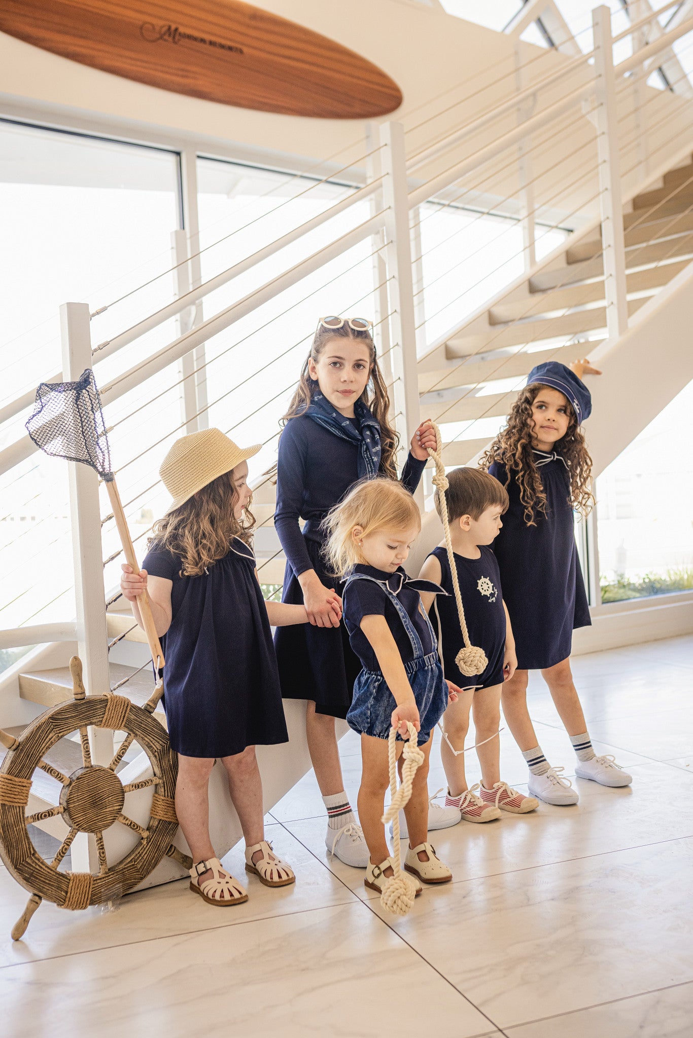 Navy Sailor Tie Romper | Size 12M by Limonana Navy Sailor Tie Romper | Size 12M by Limonana