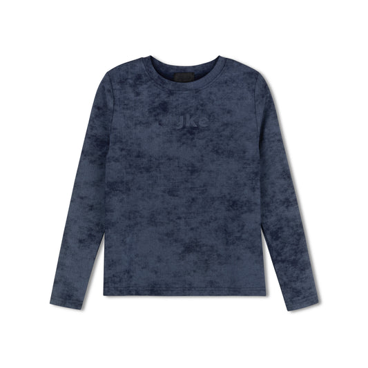 BYKE BLUE DENIM LOGO T-SHIRT