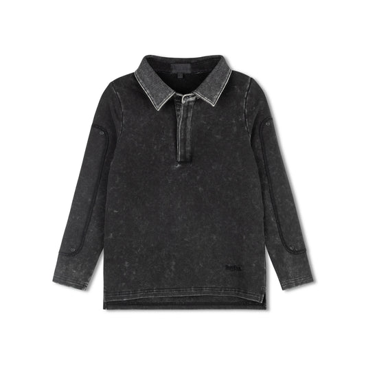 BYKE BLACK WASH PATCH POLO