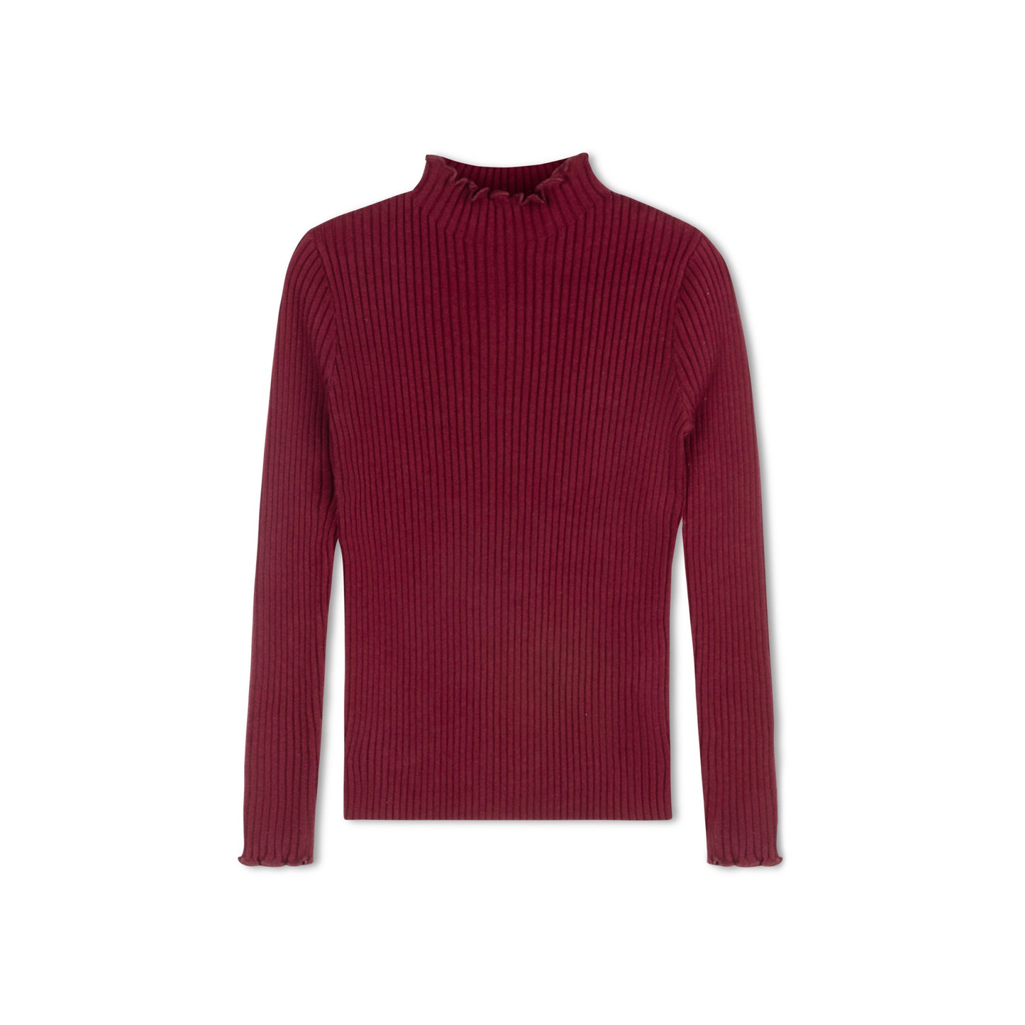 BYKE WINE RIB KNIT MOCKNECK