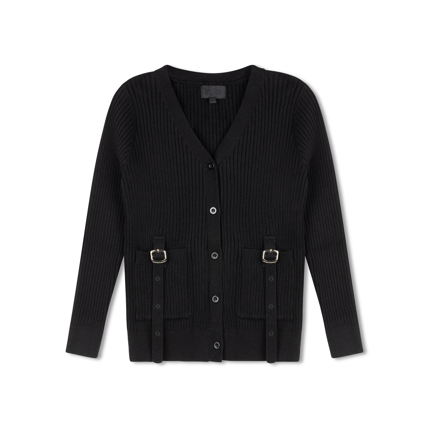 BYKE BLACK BUCKLE CARDIGAN