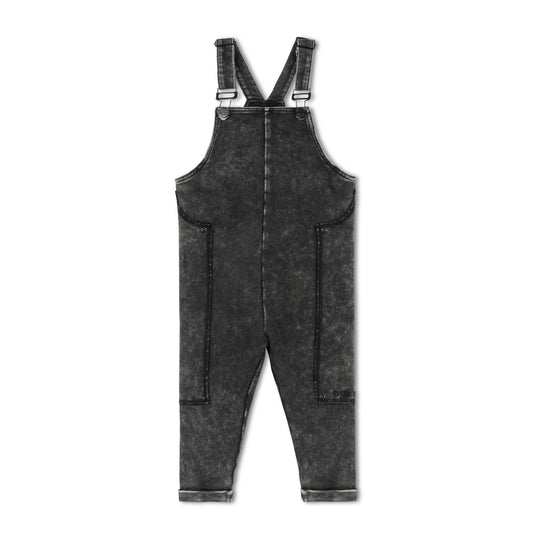 BYKE BLACK WASH PATCH ROMPER