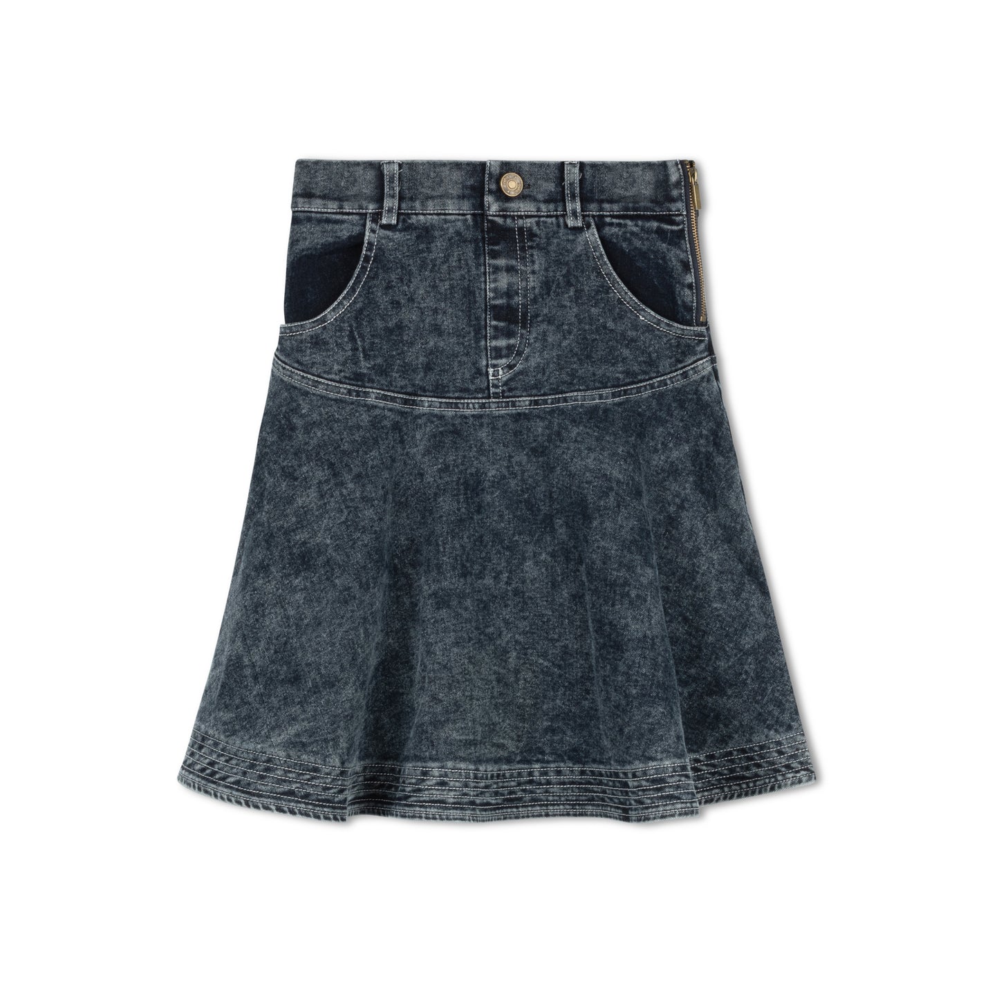 BYKE BLUE WASH DENIM SKIRT