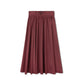 BYKE WINE TAFFETA CIRCLE MIDI SKIRT