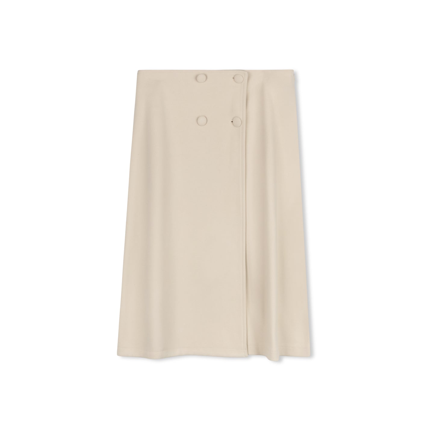BYKE CREAM DOUBLE BREASTED SKIRT