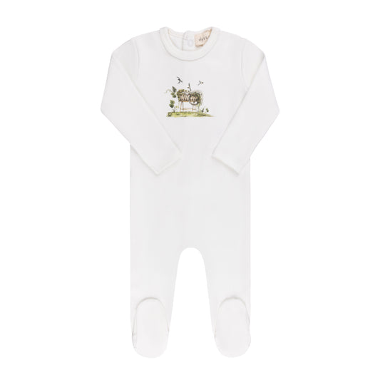 ELY'S & CO IVORY BOYS CRADLE FOOTIE