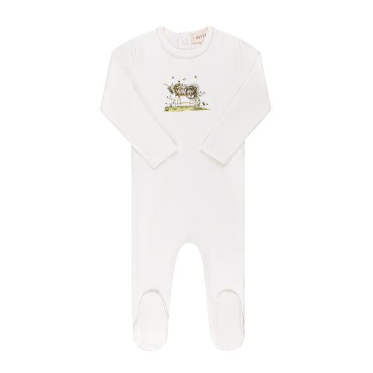 ELY'S & CO IVORY GIRLS CRADLE FOOTIE