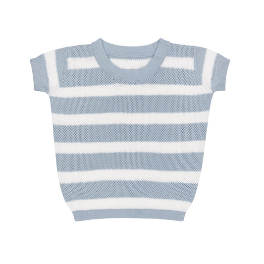 LOOMS BLUE STRIPE KNIT SWEATER