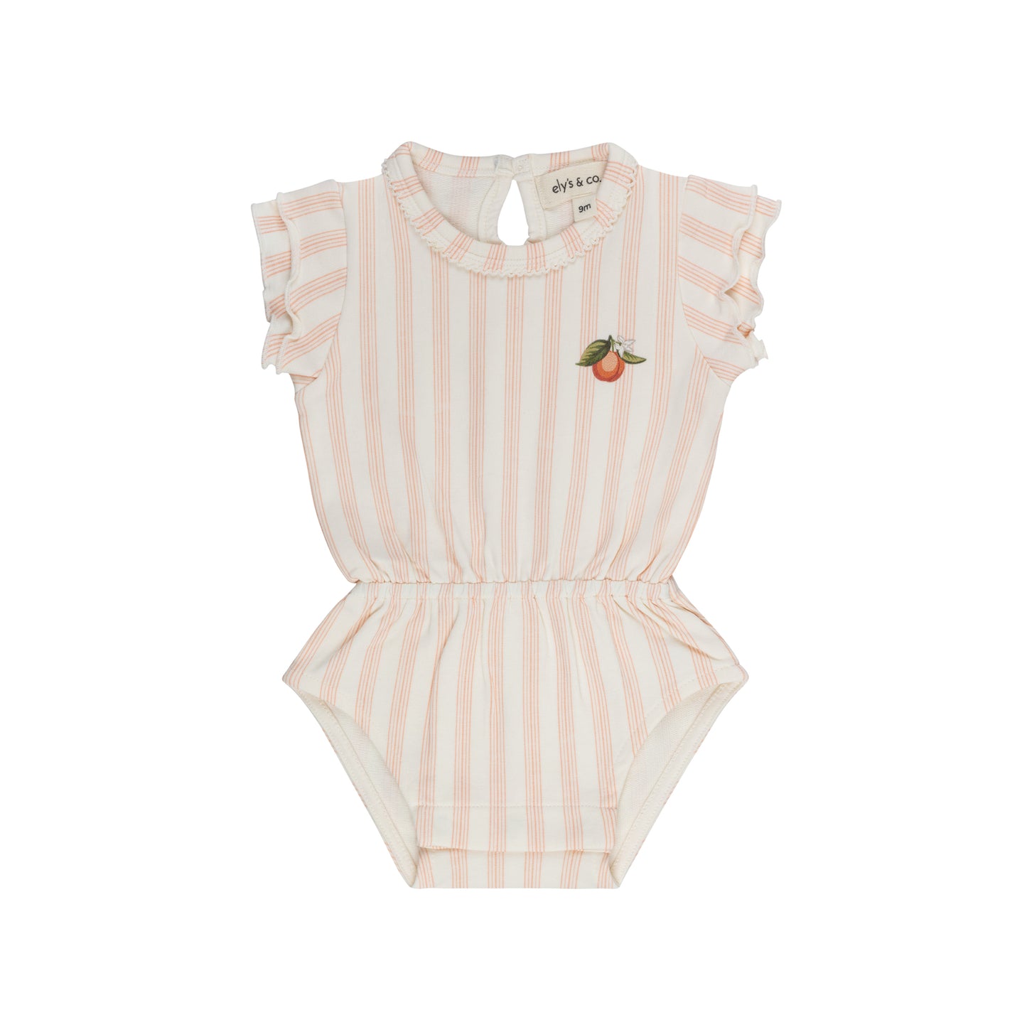 ELYS & CO PEACH FRUIT PRINT ROMPER
