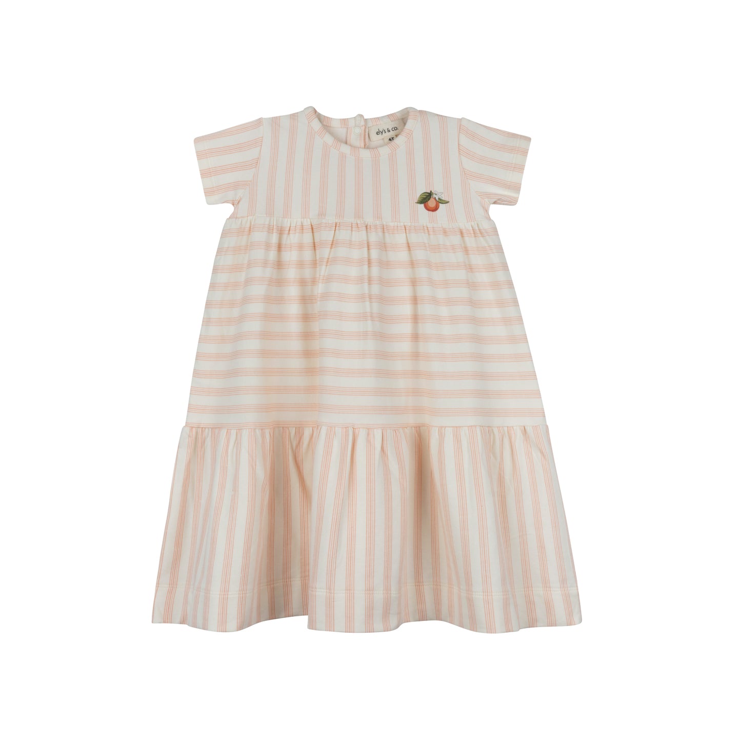 ELYS & CO PEACH FRUIT PRINT DRESS