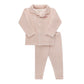 ELY'S & CO LIGHT PINK VELOUR STRIPE PAJAMA