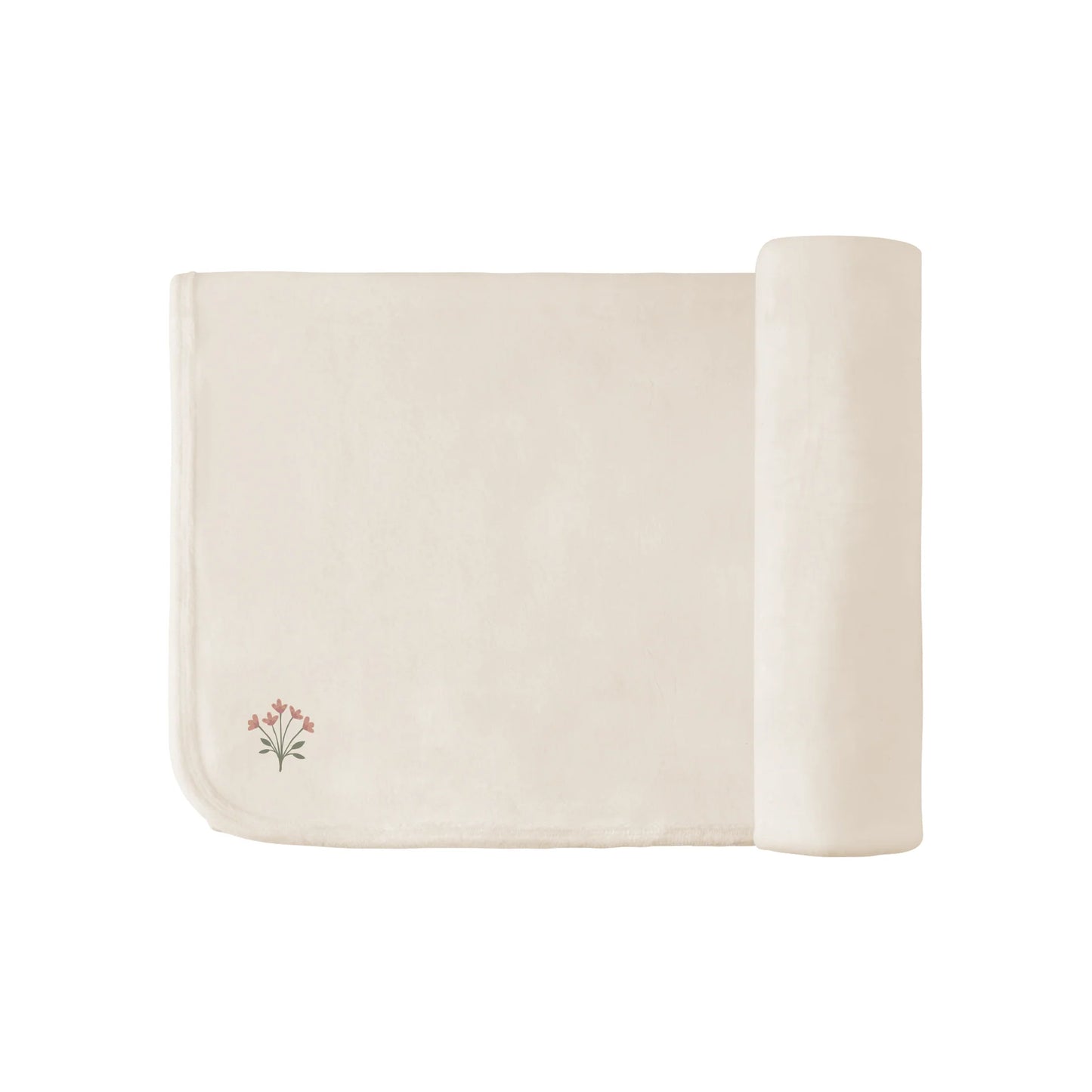 AURORA IVORY/PINK VELOUR BICYCLE BLANKET