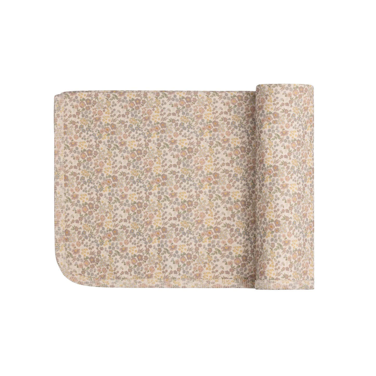 AURORA IVORY FLORAL COTTON LIBERTY PRINT BLANKET