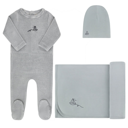 ELY'S & CO LIGHT BLUE WORDED SET