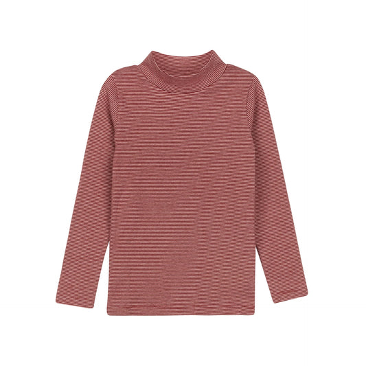 ELY'S & CO RED STRIPED TURTLE NECK