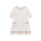 LOOMS IVORY/PINK POINTELLE TULIP DRESS