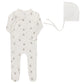 AURORA IVORY/BLUE NAUTICAL FOOTIE + BONNET