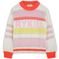 SONIA RYKIEL PINK/YELLOW LOGO SWEATER