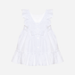 PATACHOU WHITE EMBROIDERED SMOCK RUFFLE JUMPER [FINAL SALE]