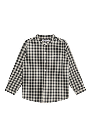 LITTLE PARNI BLACK COLLARED SHIRT
