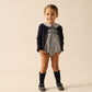 ANALOGIE BLUE PLAID SMOCKED ROMPER
