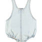PIUPIUCHICK LIGHT BLUE DENIM STITCHED ROMPER [FINAL SALE]