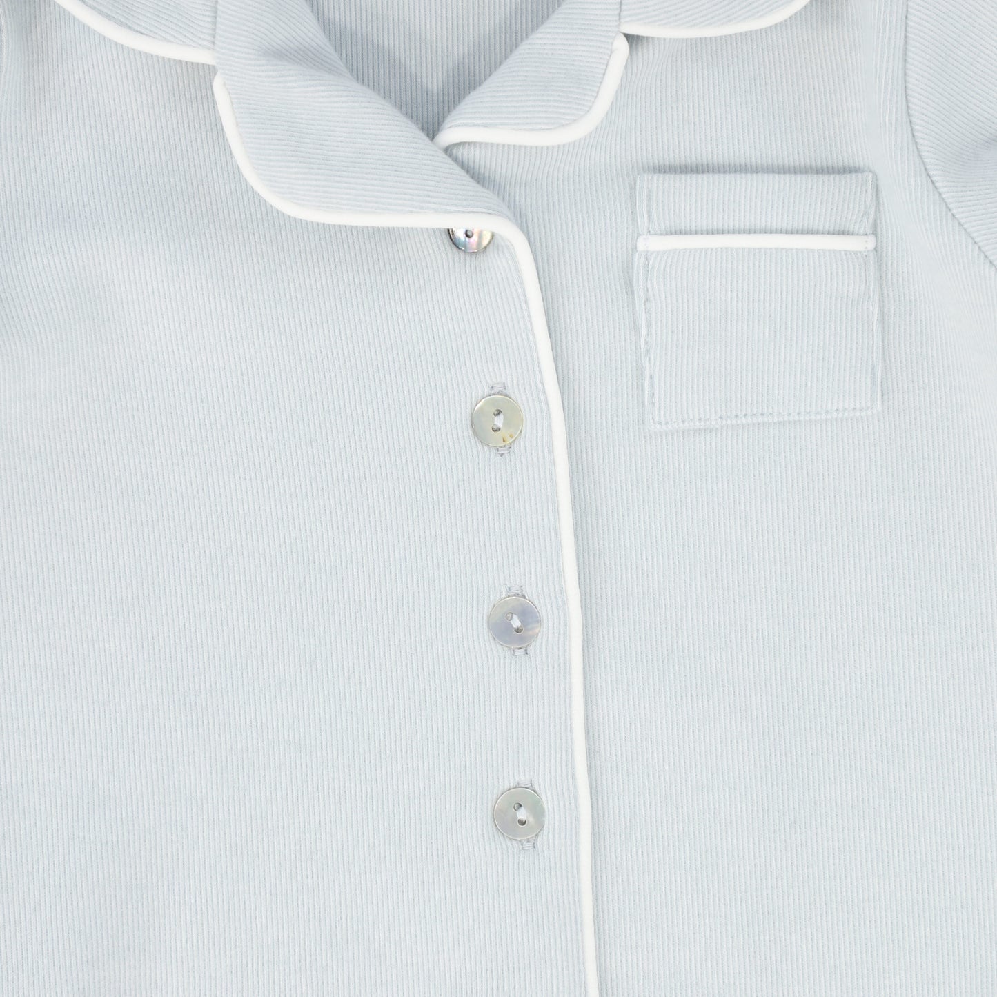 BEBE JOLEE BLUE SOLID RIBBED PAJAMAS