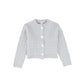 BEBE JOLEE LIGHT BLUE MARLED KNIT CARDIGAN