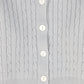 BEBE JOLEE LIGHT BLUE MARLED KNIT CARDIGAN