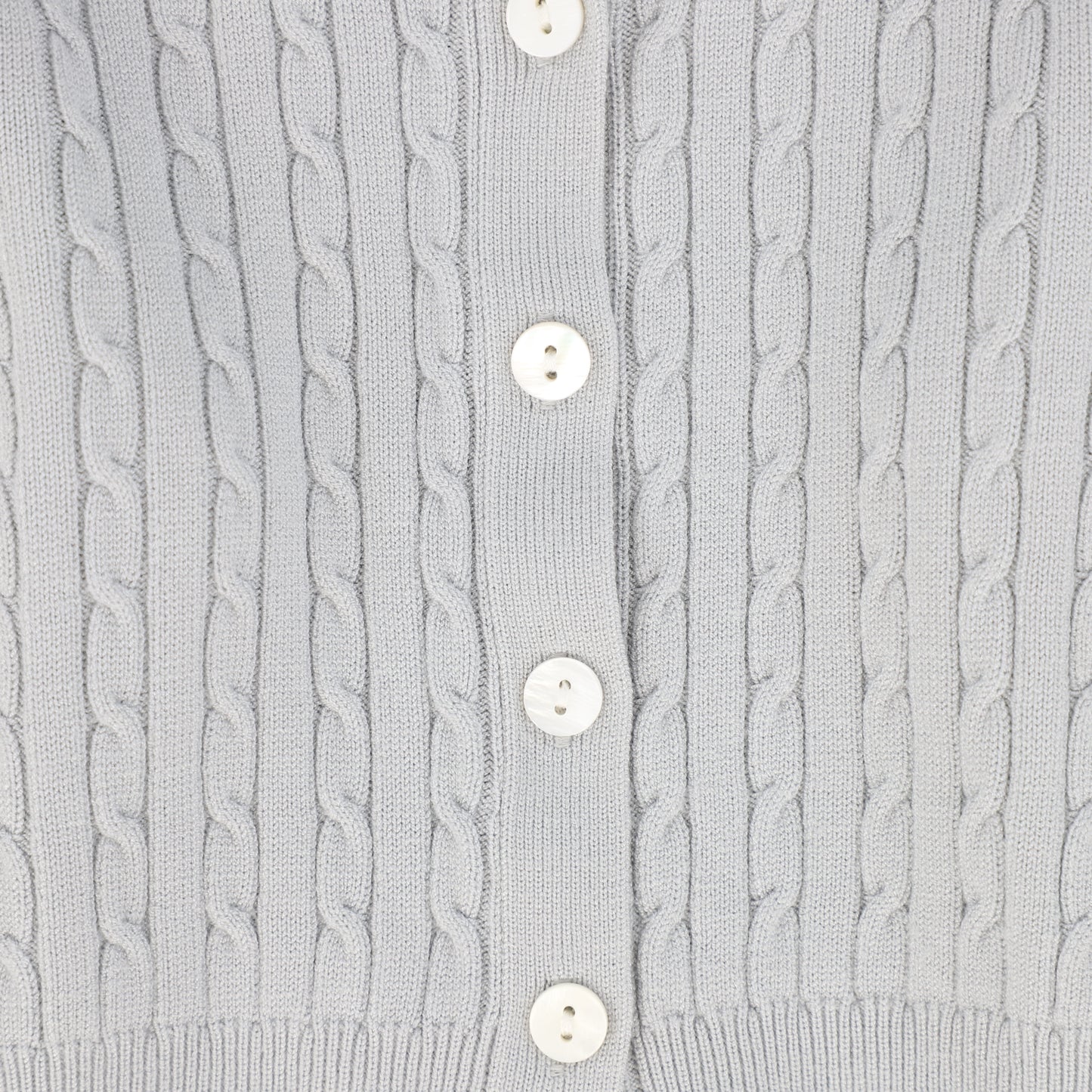 BEBE JOLEE LIGHT BLUE MARLED KNIT CARDIGAN
