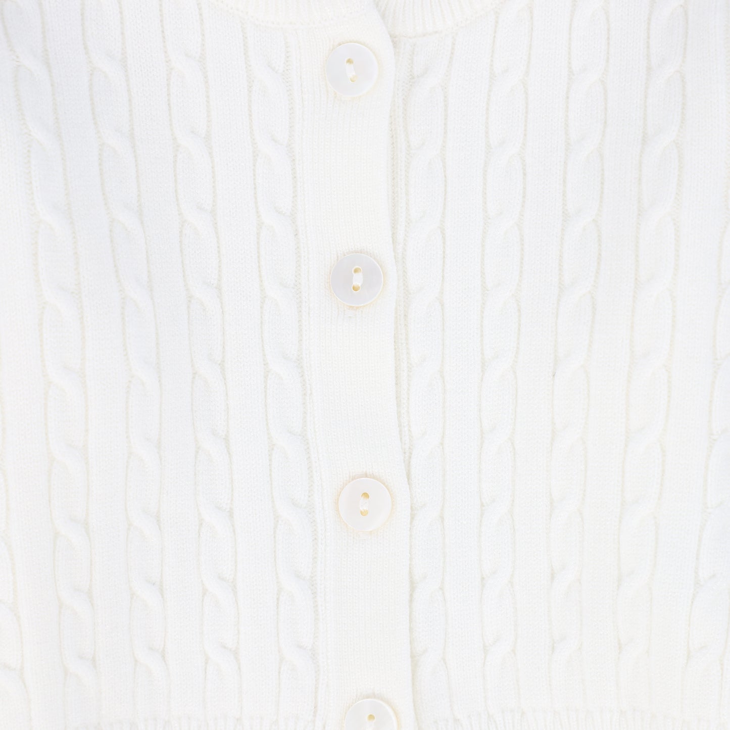 BEBE JOLEE IVORY MARLED KNIT CARDIGAN