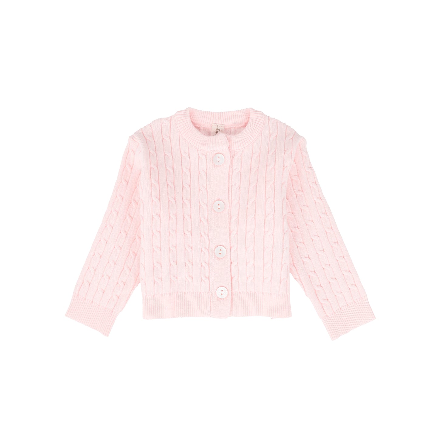 BEBE JOLEE PINK MARLED KNIT CARDIGAN