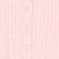 BEBE JOLEE PINK MARLED KNIT CARDIGAN