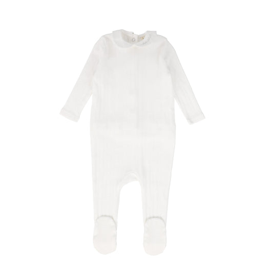 BEBE JOLEE IVORY POINTELLE PETER PAN FOOTIE