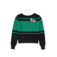 VALENTINA GREEN PATCH APPLIQUE TURTLENECK